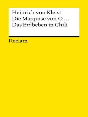 cover image of Die Marquise von O... . Das Erdbeben in Chili